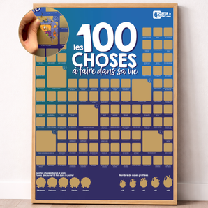 100 choses à faire dans sa vie - Poster à gratter olfactif