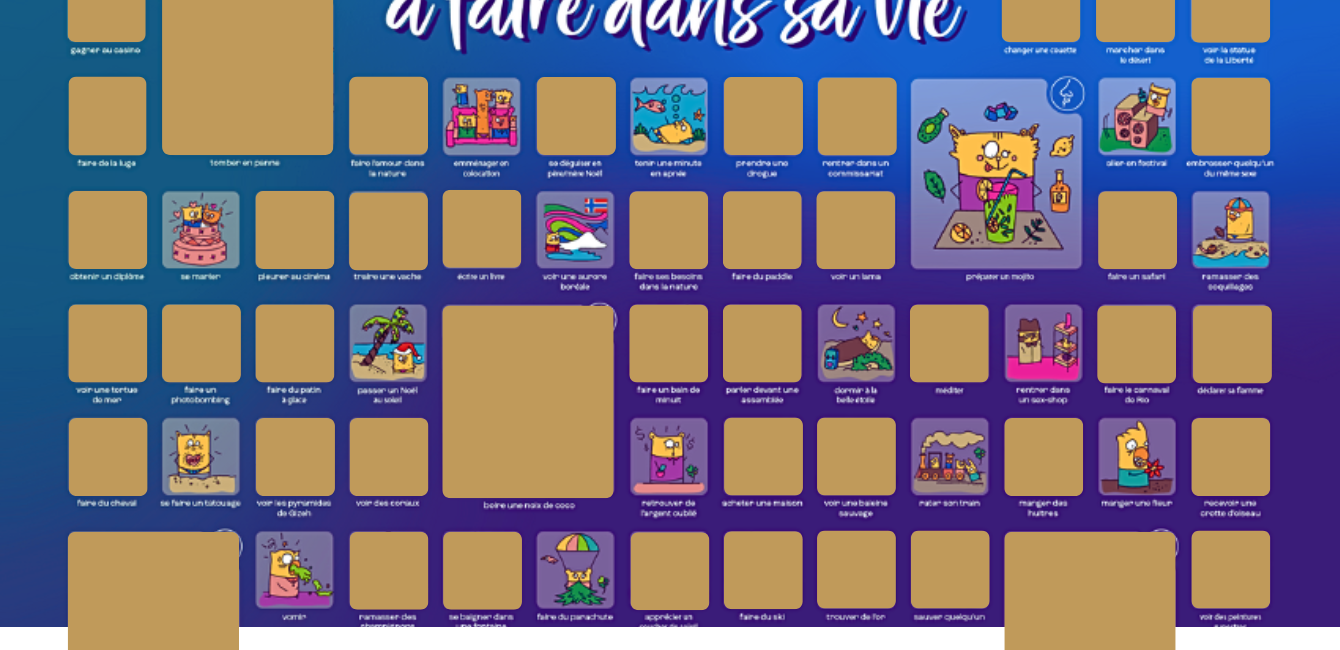 Poster à Gratter 100 Choses à Faire Dans Sa Vie Poster à gratter olfactif : Les 100 Choses à Faire dans Sa Vie